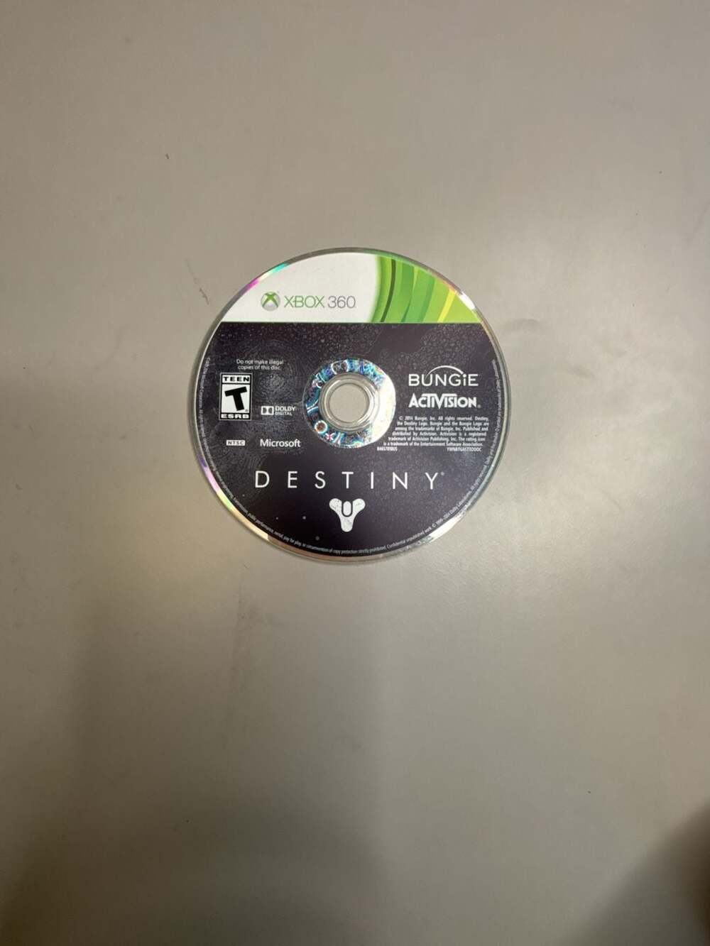 Destiny 1 (Xbox 360, 2014) DISC ONLY Tested + Working 47875846579